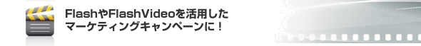 FlashやFlashVideo を活用したマーケティングキャンペーンに！