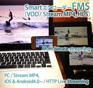 マルチデバイスに向けたエンコーダー付オンデマンド・セキュア動画配信のホスティングサービス